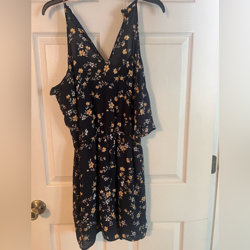 Tank romper with shoulder cutouts